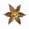 Willy Daro Style Brass Flowers Wall Light, Image 13