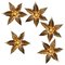 Willy Daro Style Brass Flowers Wall Light, Image 1