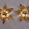 Willy Daro Style Brass Flowers Wall Light, Image 8