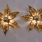 Willy Daro Style Brass Flowers Wall Light, Immagine 8