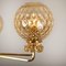 Large Gold-Plated Glass Wall Light in the Style of Brotto, Italy, Imagen 4