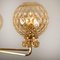 Large Gold-Plated Glass Wall Light in the Style of Brotto, Italy, Immagine 4