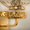 Large Gold-Plated Glass Wall Light in the Style of Brotto, Italy, Imagen 2