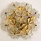 Glass and Brass Floral Wall Light from Ernst Palme, 1970s, Imagen 9