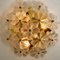 Glass and Brass Floral Wall Light from Ernst Palme, 1970s 6