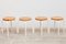 Tubax Stacking Stools with Pine Seats, 1950s, Set of 4, Image 2