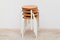 Tubax Stacking Stools with Pine Seats, 1950s, Set of 4 3