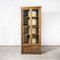Tall French Oak Glass Fronted Cabinet, 1940s, Image 1
