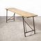 Heavy Duty French Army Trestle Dining Table, 1960s, Immagine 1