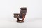 Vintage Lounge Armchair with Ottoman in Brown Leather from Ekornes 8