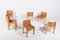 Saddle Leather Chairs from Ibisco, Italy, 1970s, Set of 6 8