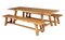 Solid Oak Dining Table and Benches by Garbo, Set of 3 15