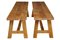 Solid Oak Dining Table and Benches by Garbo, Set of 3 12