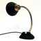 Black Metal Table and Wall Lamp with Brass Neck from Ewå Värnamo, 1950s, Sweden 7