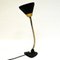Black Metal Table and Wall Lamp with Brass Neck from Ewå Värnamo, 1950s, Sweden 6