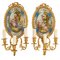 Gilt Bronze and Sèvres Porcelain Sconces, Set of 2, Imagen 1