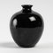 Small Black Enamelled Mirror Vases, Set of 2 3