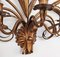 Mid-Century Italian or French Gilt Toleware Wheat Sheaf Wall Light 3