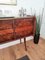 Mid-Century Art Deco Italian Burl Wood and Mirror Mosaic Credenza, 1950s 7