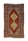 Geometric Kazak Carpet in Rust Red with Border and Medallion, Image 1