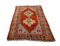 Geometric Kazak Carpet in Rust Red with Border and Medallion, Image 3