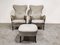Progetti Wingback Lounge Chairs by Umberto Asnago for Giorgetti, 1980s, Set of 3 2