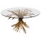 Vintage Gilt Metal Sheaf of Wheat Coffee Table from Coco Chanel, 1960s 1