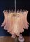 Large Italian Pink Felci Murano Glass Six-Tier Chandelier, 1980s 10