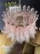 Large Italian Pink Felci Murano Glass Six-Tier Chandelier, 1980s, Immagine 7