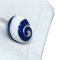 Blue, White & Red Hand-Enameled Seashell Cufflinks in Sterling Silver from Berca 8