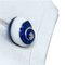 Blue, White & Red Hand-Enameled Seashell Cufflinks in Sterling Silver from Berca, Immagine 8