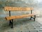 Antique Garden Bench with Cast Iron Legs & Wooden Beams, Immagine 1