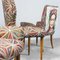 Fabric and Wood Chairs, 1950s, Set of 3, Image 4