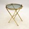 Vintage French Folding Side Table in Brass 3