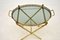 Vintage French Folding Side Table in Brass, Image 4