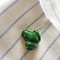 Green Hand-Enameled Sterling Silver & Gold Plated Cufflinks in Frog Shape from Berca 5