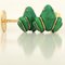 Green Hand-Enameled Sterling Silver & Gold Plated Cufflinks in Frog Shape from Berca 10