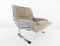 Saporiti Italian Onda Suede Lounge Chair by Giovanni Offredi 1
