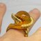 25.7kt Natural Citrine Quartz Ball, White Diamond & Yellow Gold Helix Ring from Berca 6