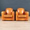 20th Century French Art Deco Style Leather Club Chairs, Set of 2, Image 21