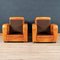 20th Century French Art Deco Style Leather Club Chairs, Set of 2, Imagen 17