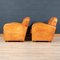 20th Century French Art Deco Style Leather Club Chairs, Set of 2, Imagen 20