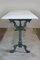 Large Antique French Garden Tables with Marble Tops and Cast Iron Bases, 1890s, Set of 2, Immagine 3