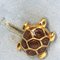 Golden Brown Hand-Enameled Sterling Silver & Gold Plated Turtle Cufflinks from Berca 5