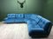 Blue Modular 5-Seater Corner Sofa by K. M. Wilkins for G Plan, Set of 5 2