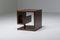 Italian Cubic Stained Oak Side Tables, 1970s, Set of 2 8