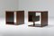Italian Cubic Stained Oak Side Tables, 1970s, Set of 2, Image 6