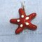 Red & White Spotted Hand-Enameled Sterling Silver Starfish Cufflinks from Berca 5