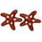 Red & White Spotted Hand-Enameled Sterling Silver Starfish Cufflinks from Berca 1