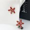 Red & White Spotted Hand-Enameled Sterling Silver Starfish Cufflinks from Berca 11